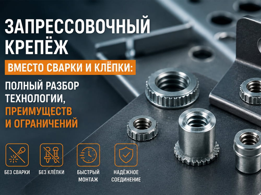 Как запрессовочный крепёж заменяет сварку и клёпку: преимущества и ограничения технологии